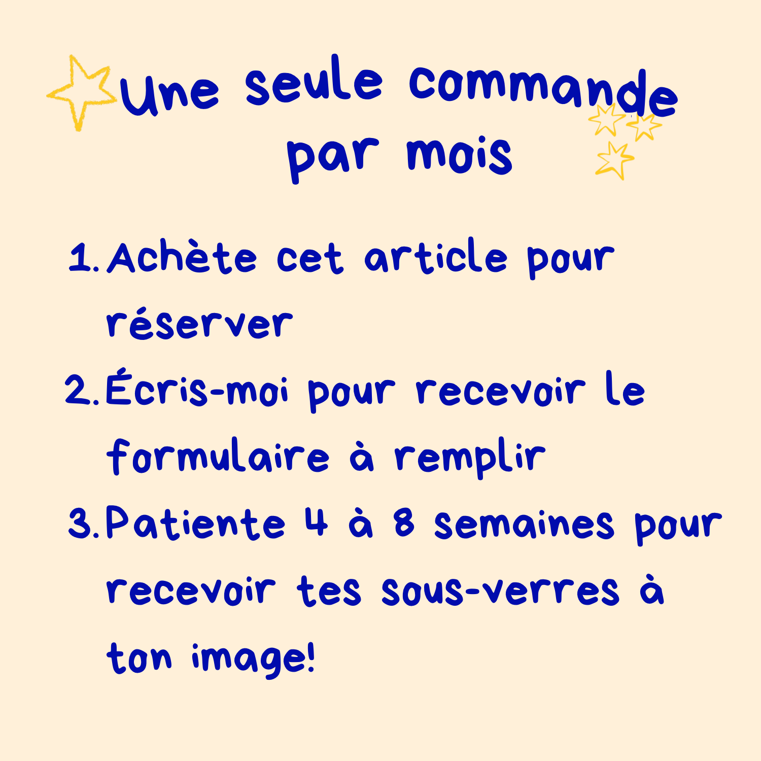 Ensemble de 4 sous-verres personnalisés