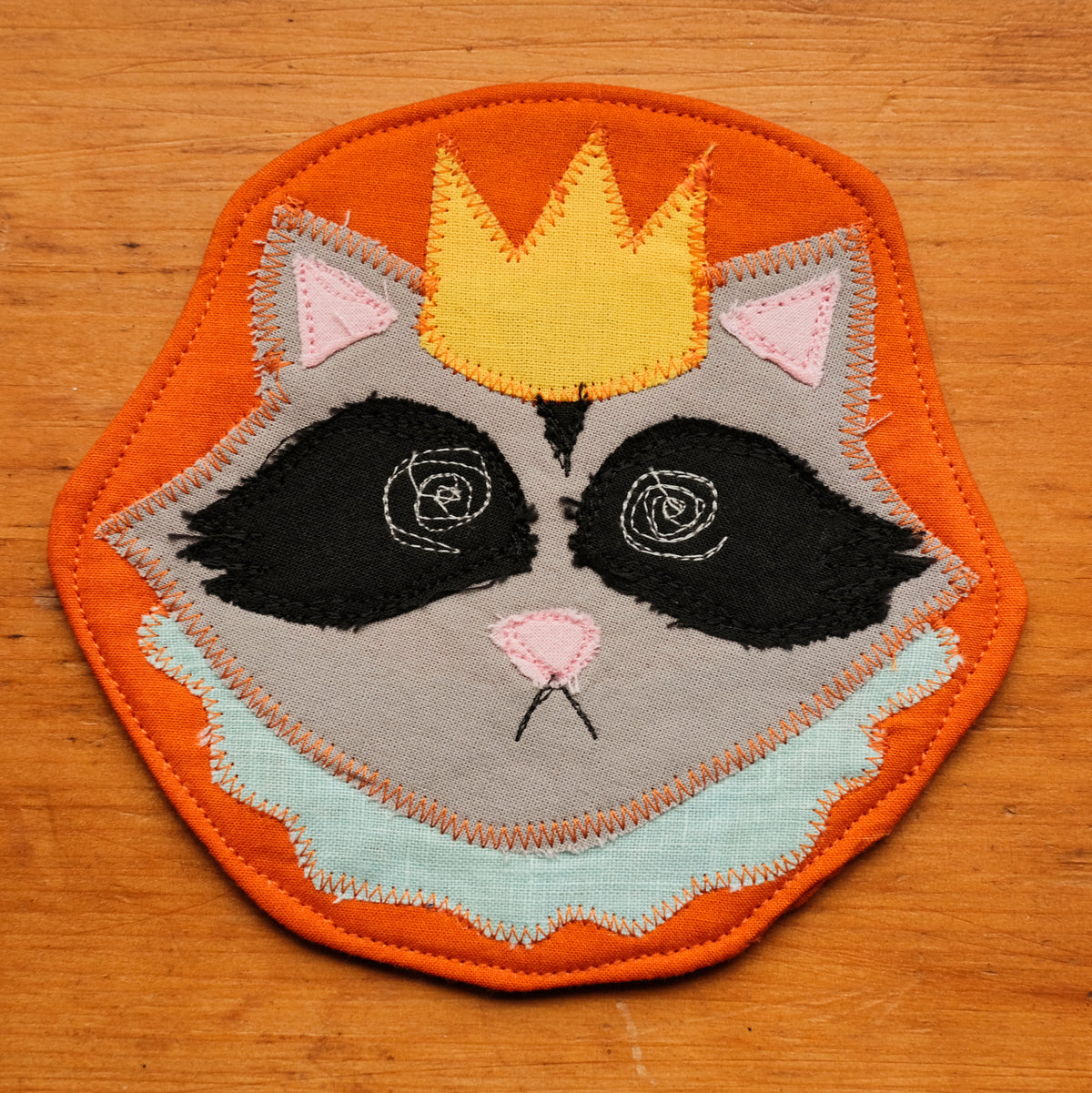 Sous-verre Clownimal Gaston Prince du conteneur sur fond orange, col bleu pâle