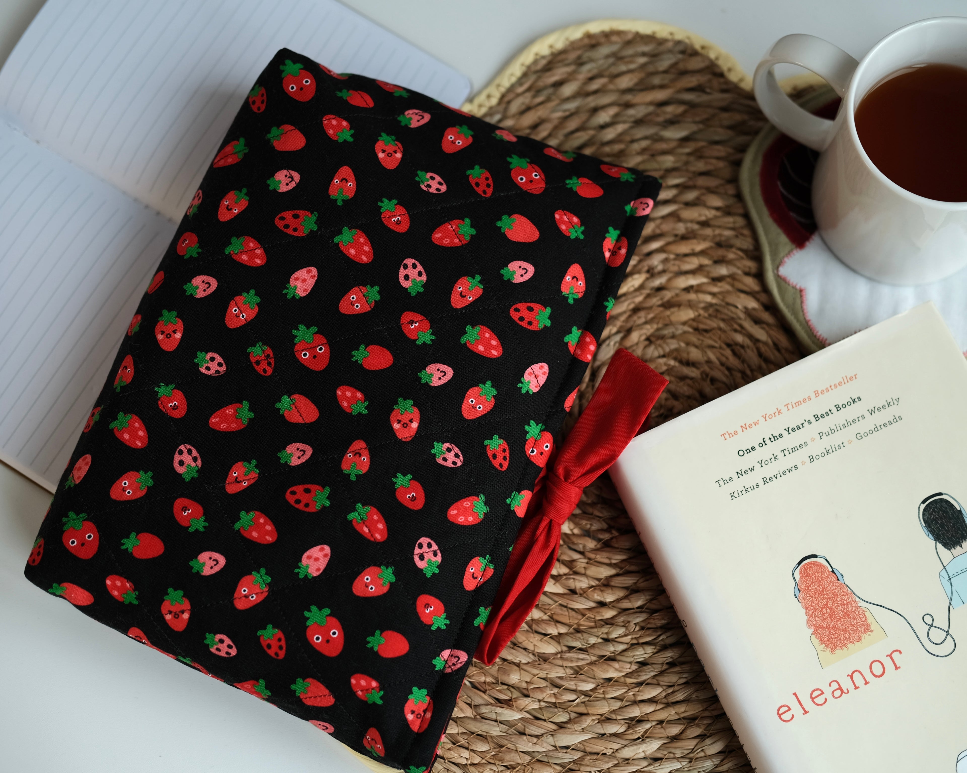 Strawberry book sleeve