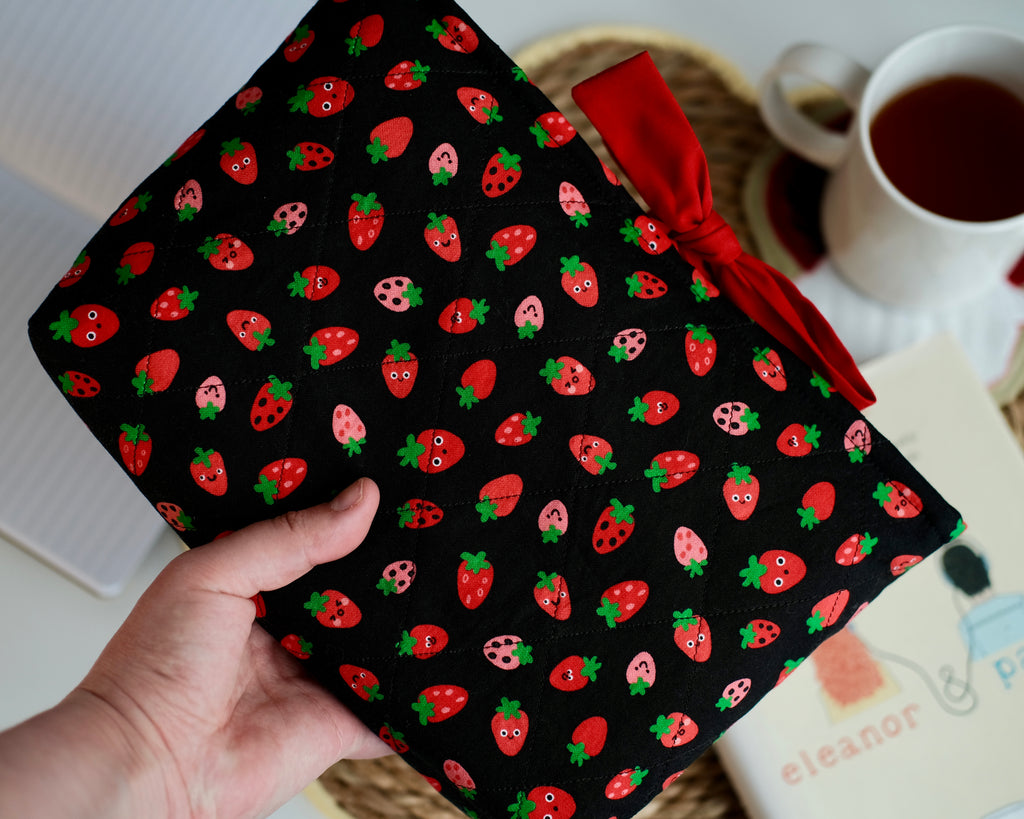 Strawberry book sleeve