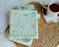 Pochette pour liseuse turquoise bananes (Kobo Libra Colour)