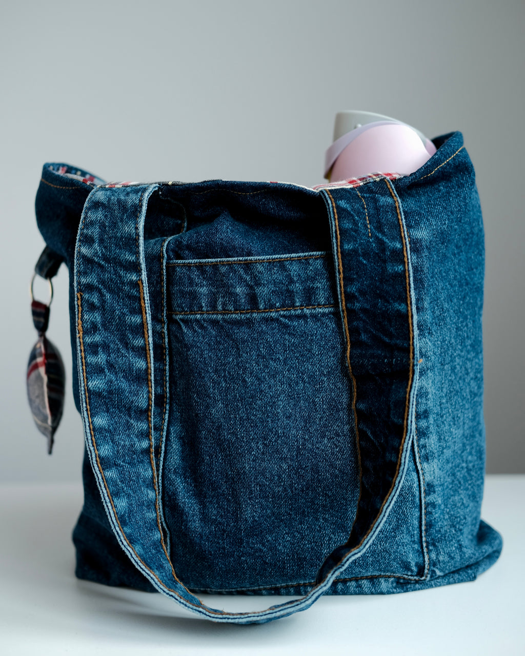 Upcycled denim handbag + star charm