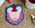 Sous-verre Clownimal Timmy la souris sur fond bleu
