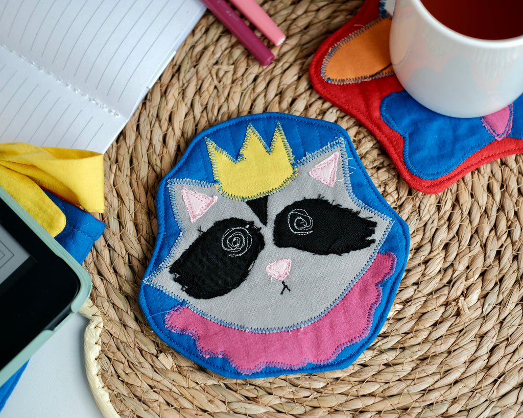 Clownimal Gaston Prince of the Dumpster Coaster, Blue Background