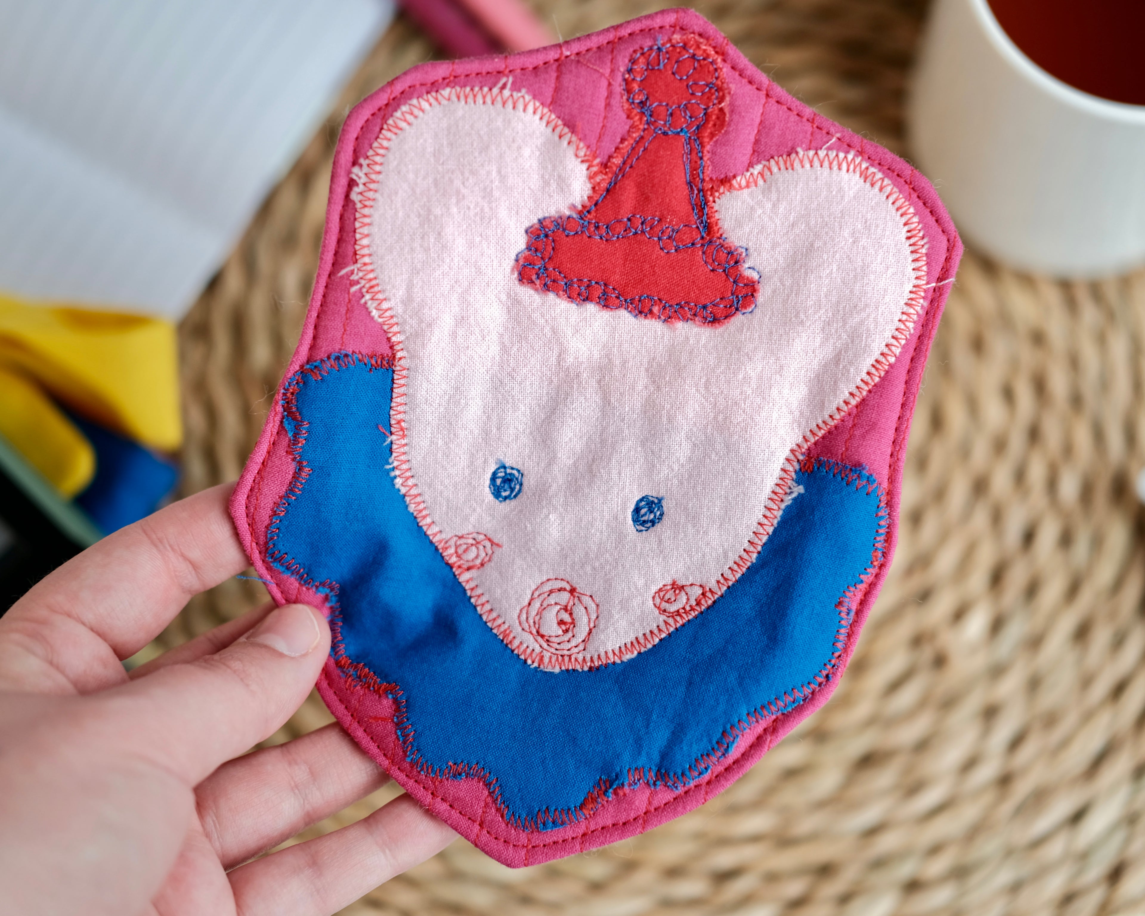 Sous-verre Clownimal Timmy la souris sur fond rose