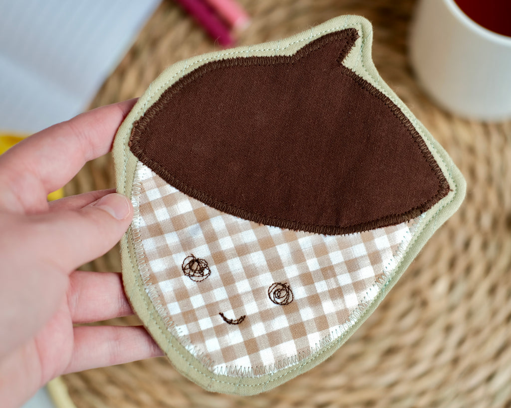 Forest Friend Melvin the Acorn Coaster, White Background