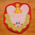 Sous-verre Clownimal Timmy la souris sur fond orange foncé